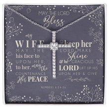 CZ Cross Necklace - For My Blessed Wife