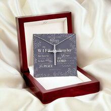 CZ Cross Necklace - For My Blessed Wife