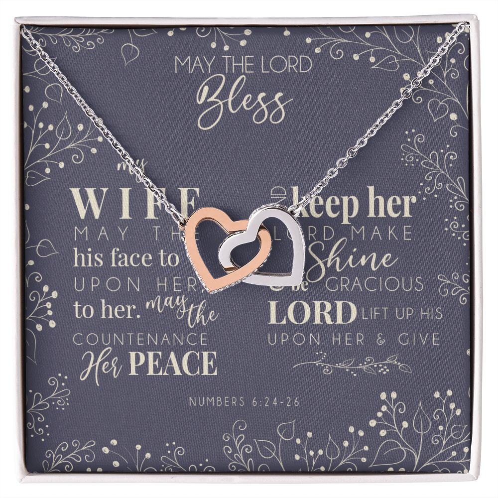 Interlocking Hearts Necklace - For My Blessed Wife