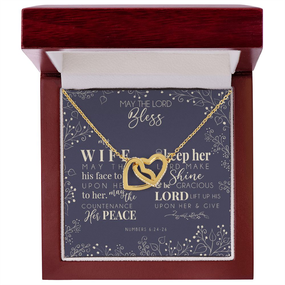 Interlocking Hearts Necklace - For My Blessed Wife