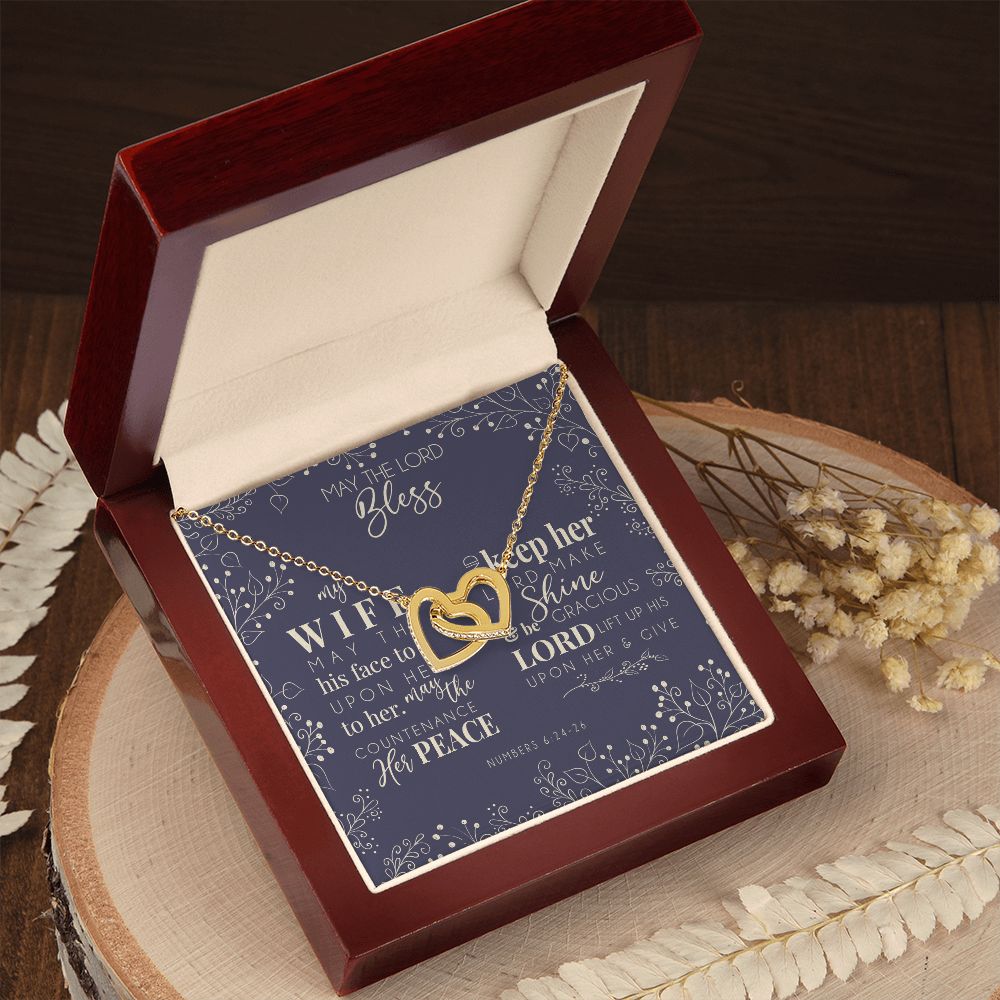 Interlocking Hearts Necklace - For My Blessed Wife