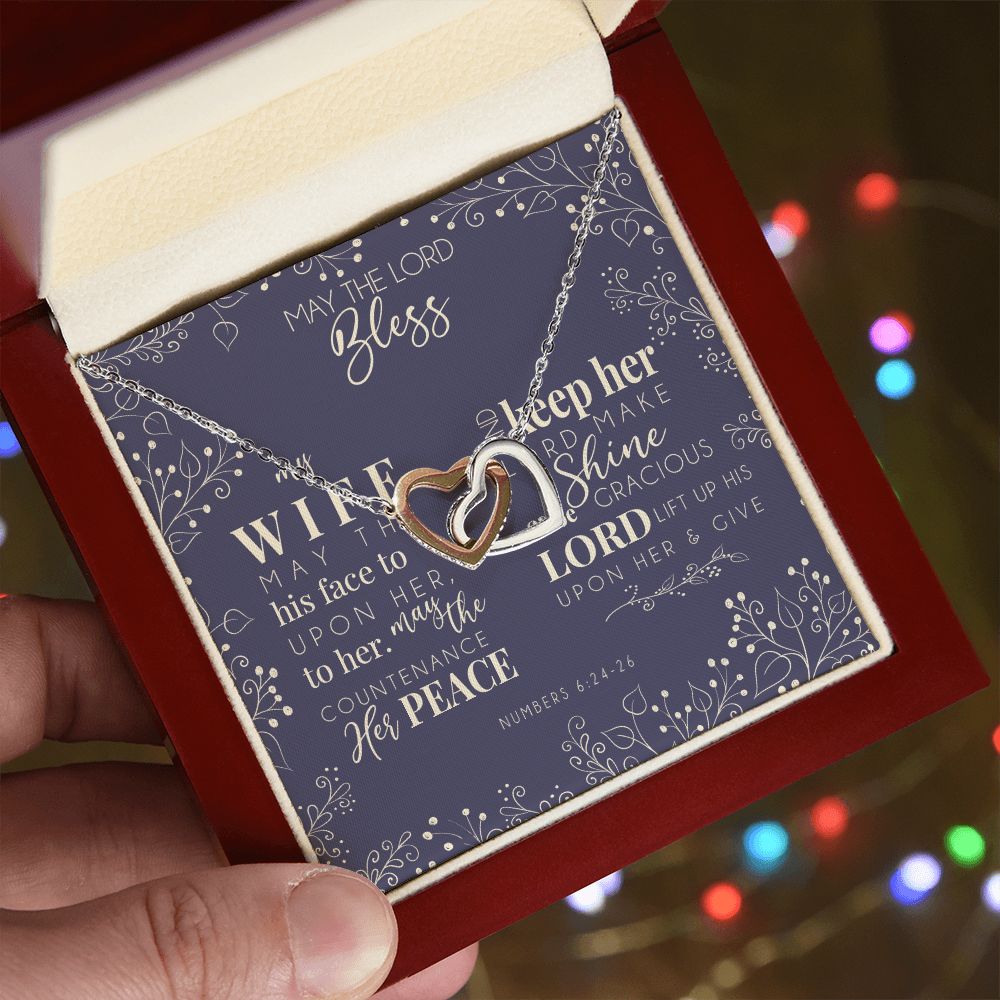 Interlocking Hearts Necklace - For My Blessed Wife